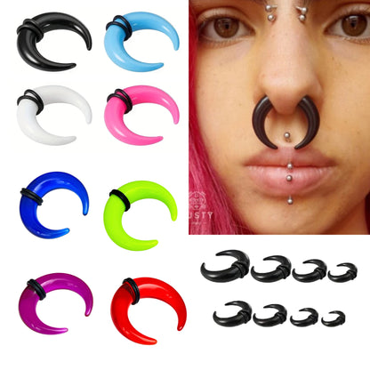 Bull Taper Septum Pincher | Acrylic Crescent Tapers