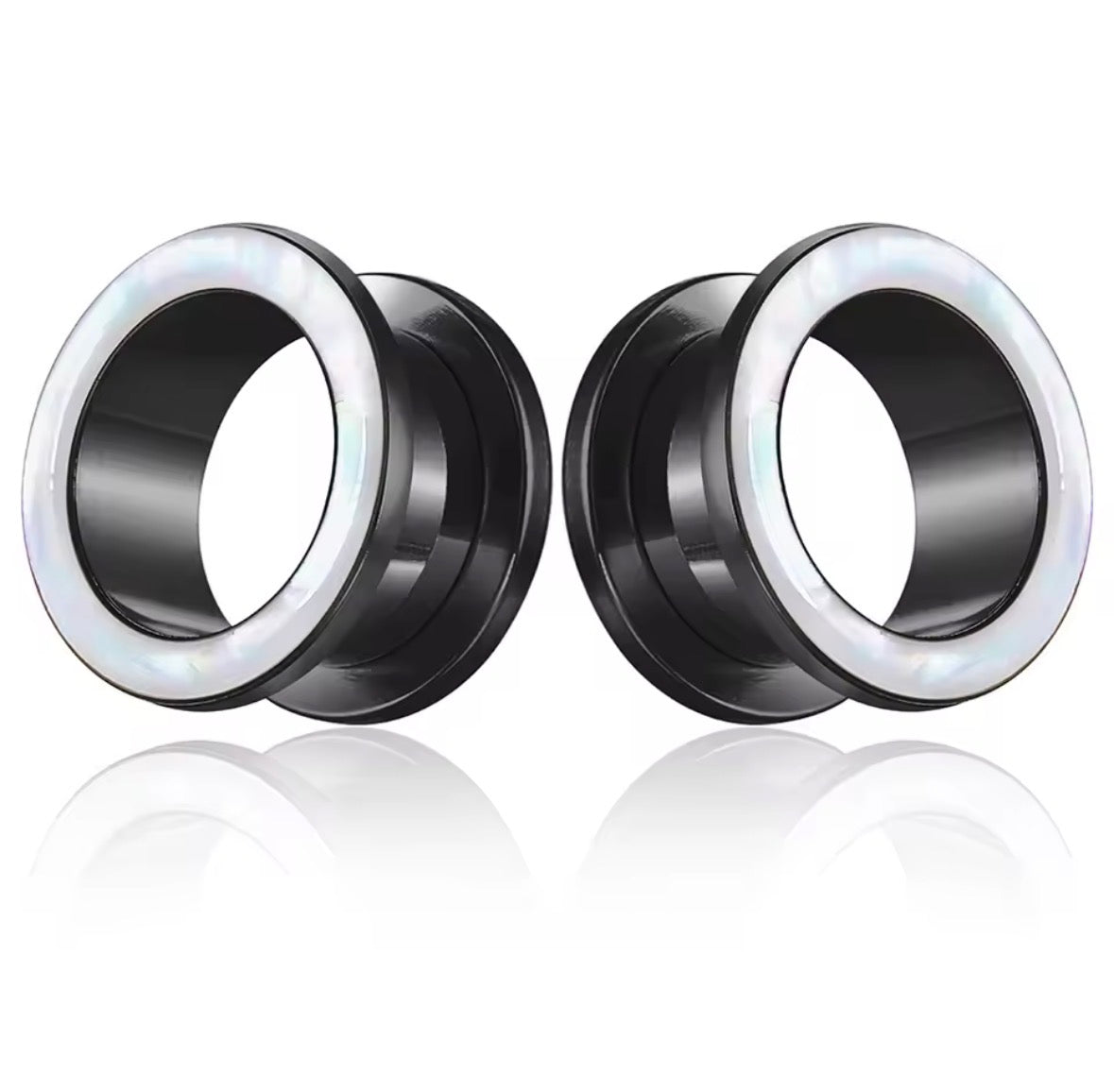 Iridescent Shell Stainless Steel Screw-Fit Plugs & Tunnels