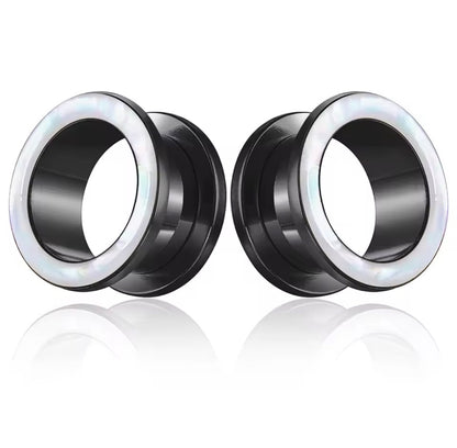 Iridescent Shell Stainless Steel Screw-Fit Plugs & Tunnels