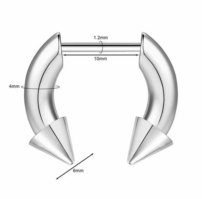Faux Spike Septum Ring 16G – Stretched Illusion Look