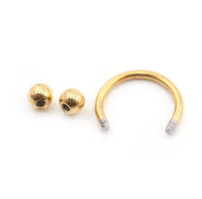 Horseshoe Septum Ring | Circular Barbell | Stainless Steel