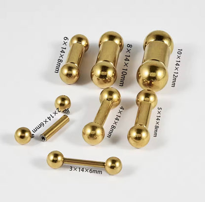 Heavy Gauge Straight Barbell | Tongue | Nipple Piercing Bar