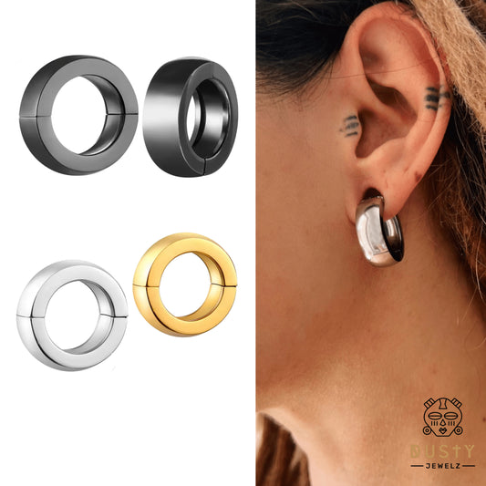 Chunky Circle Ear Weight | Lobe Hoop Hanger