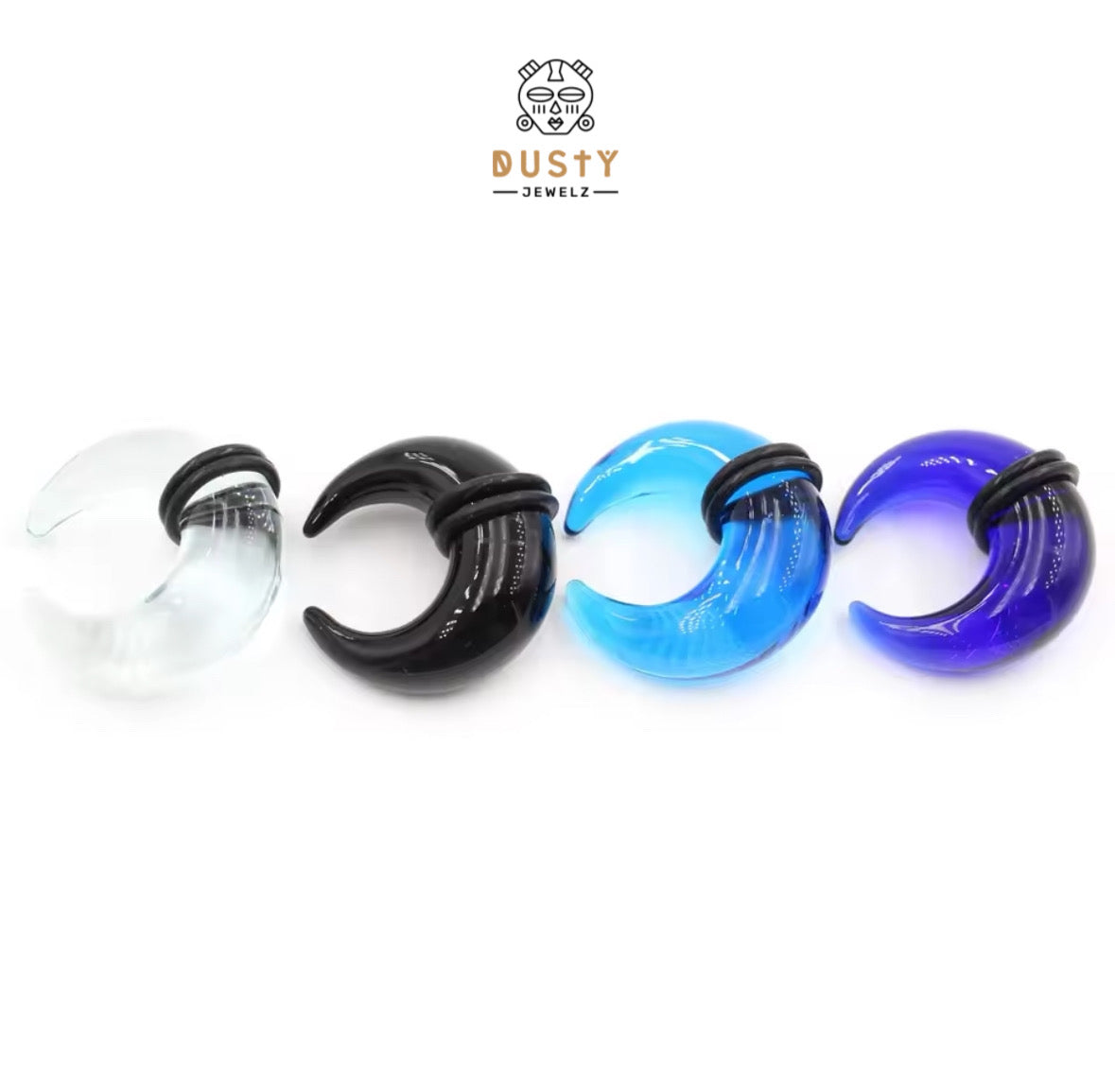 Glass Septum Crescent Pincher | Bull Taper | 6mm -10mm