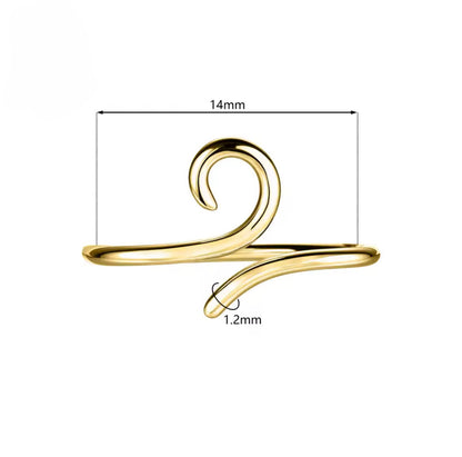 Spiral Bridge Piercing | 925 Sterling Silver | 16G