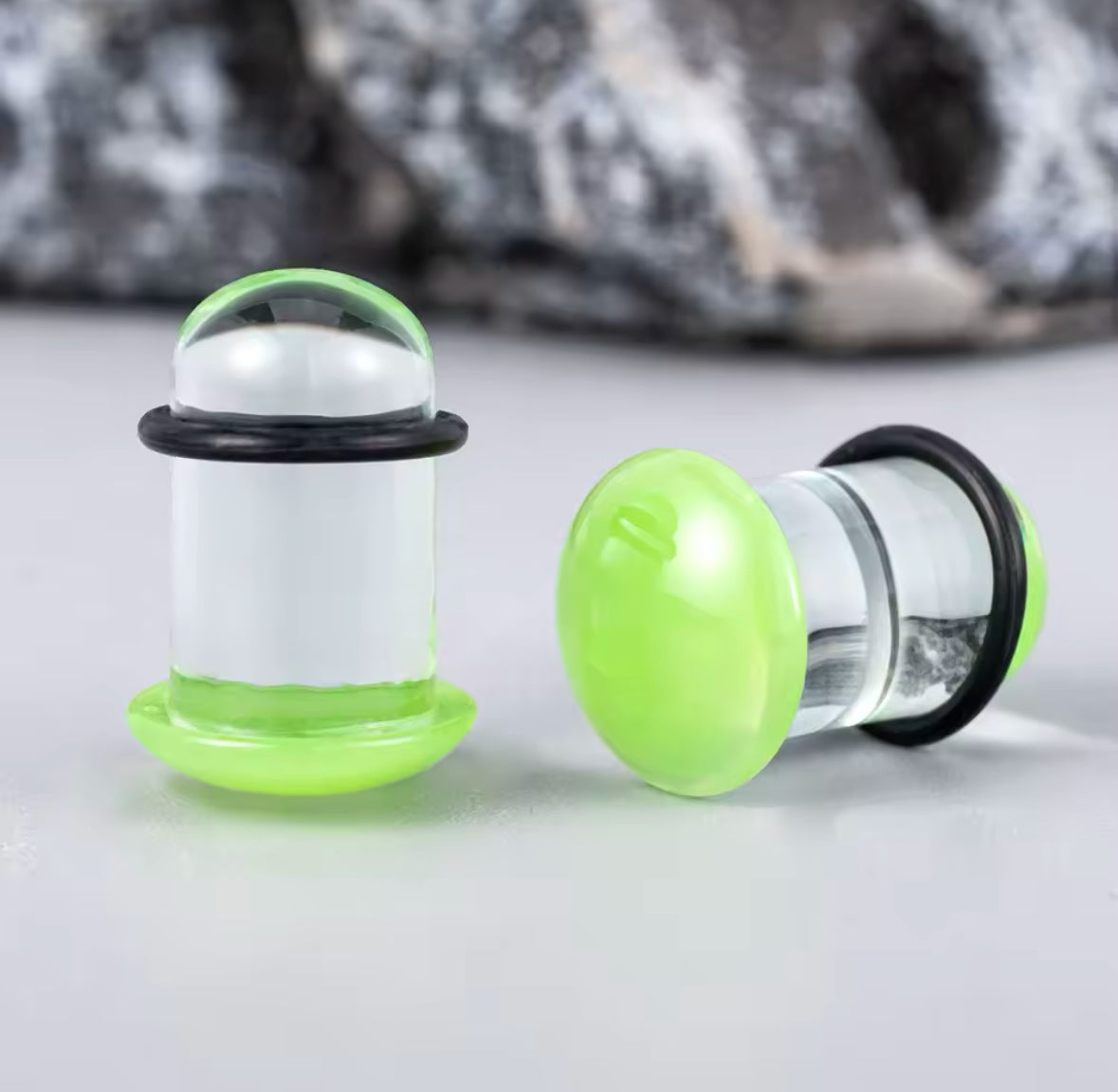 Glass Plugs | Single Flare | Rubber O - Ring