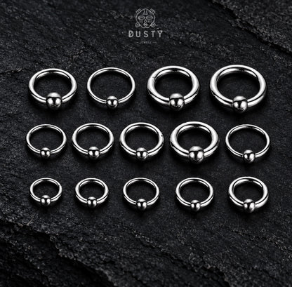 Large Hinged Segment Ball Closure Ring | Stainless Steel 2-4mm