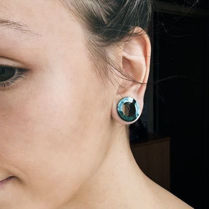 Extra Big Marble Silicone Tunnels | Flexible Plugs | 8mm-38mm