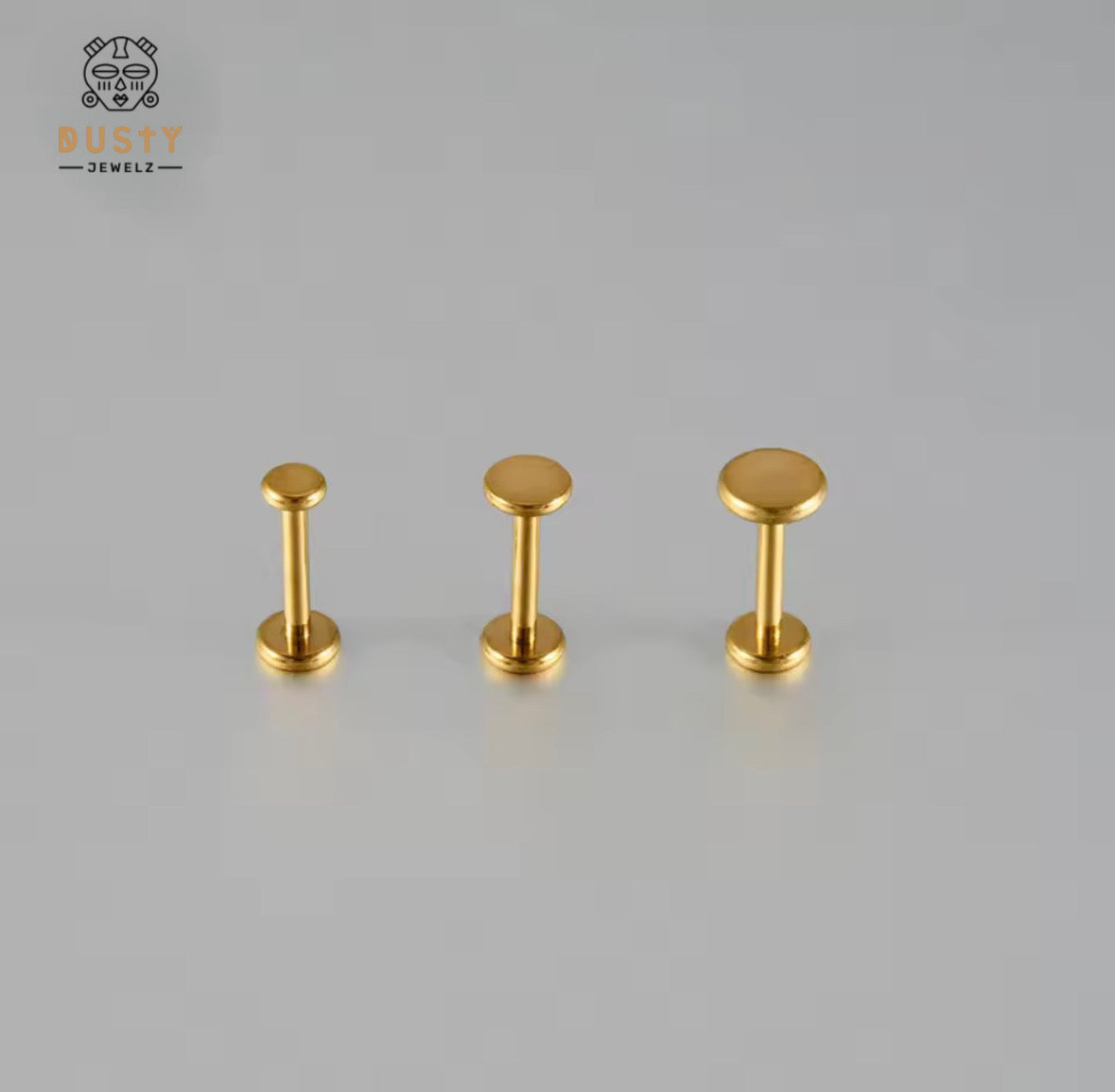 Flat Disc Labret Stud | Titanium | 16G