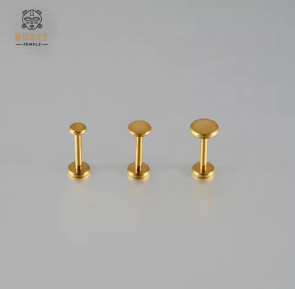 Flat Disc Labret Stud | Titanium | 16G