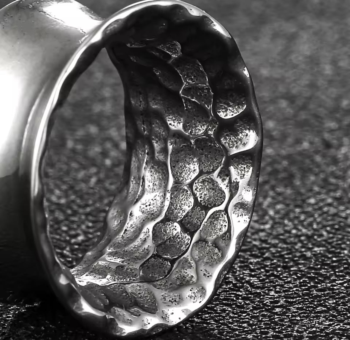 Hammered Flared Stainless Steel Tunnels