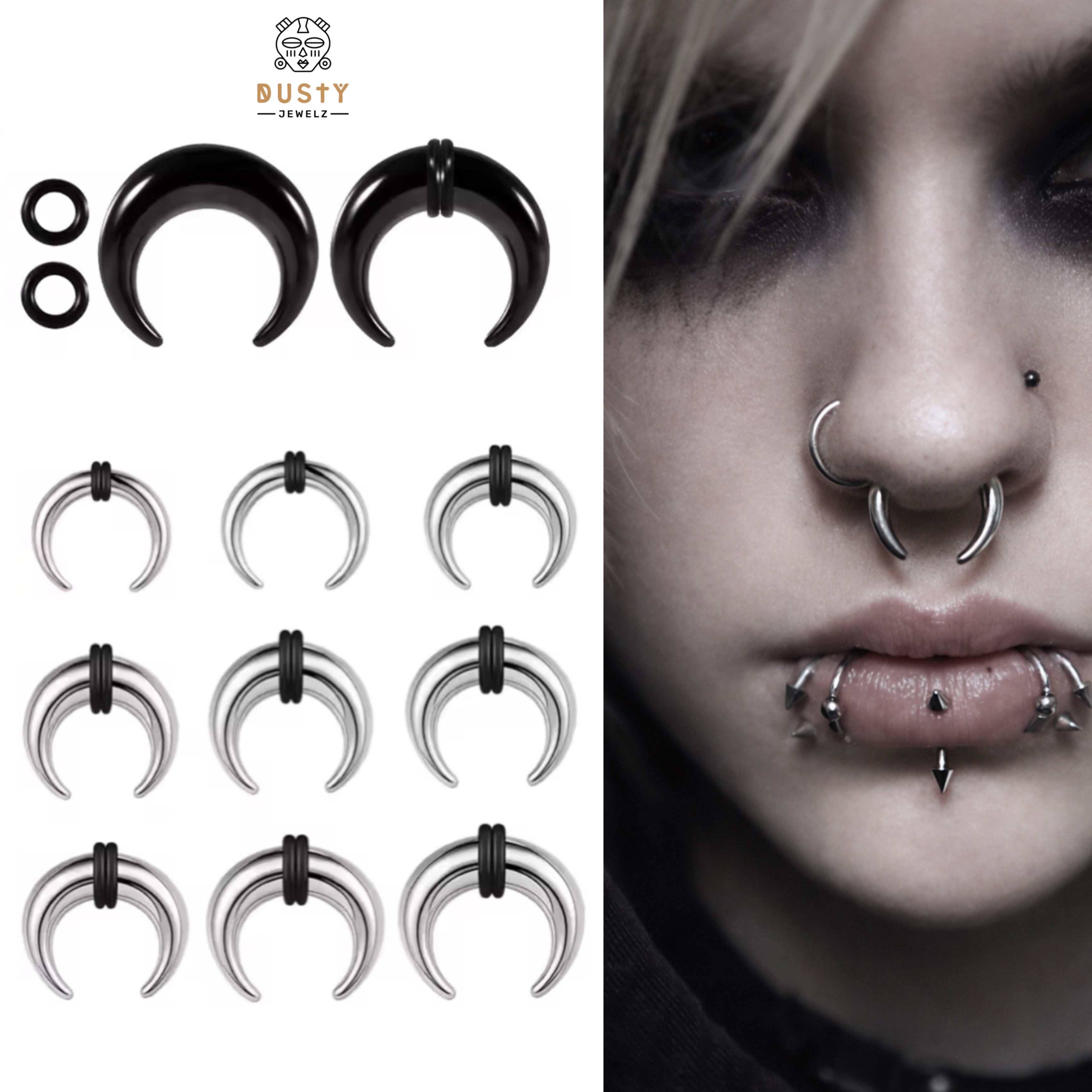Pincher Kit | Surgical Steel | Stretching Set | 14g-00g – DustyJewelz