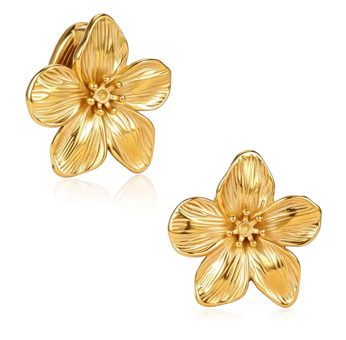 Floral Ear Weights for Stretched Ears | 12mm Lobe Hangers