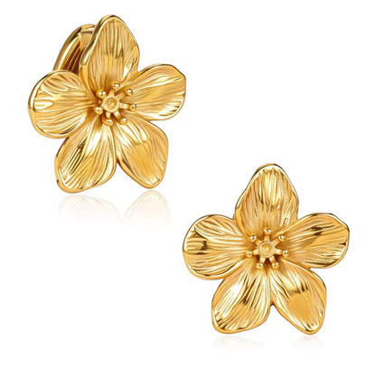 Floral Ear Weights for Stretched Ears | 12mm Lobe Hangers