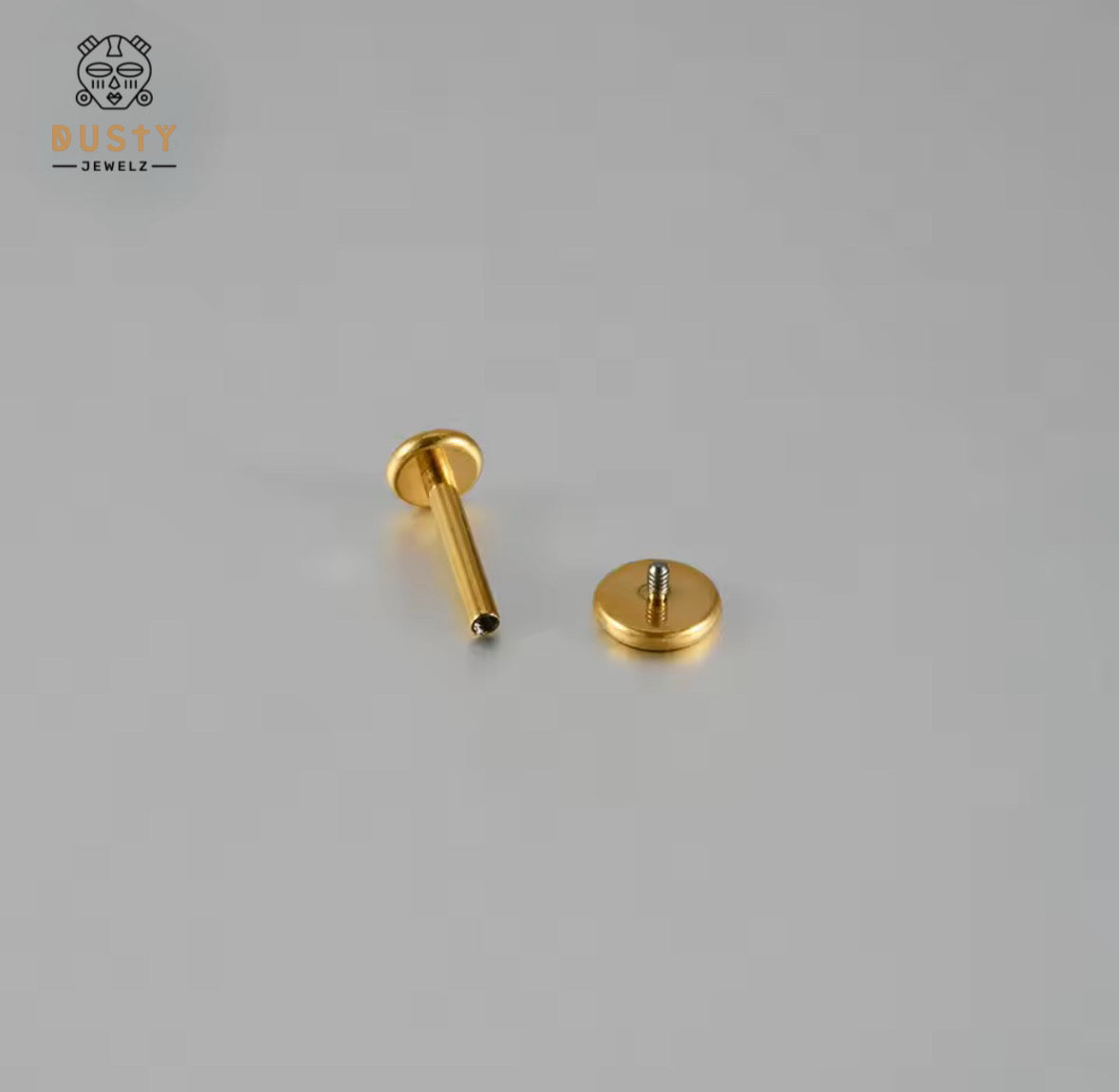 Flat Disc Labret Stud | Titanium | 16G