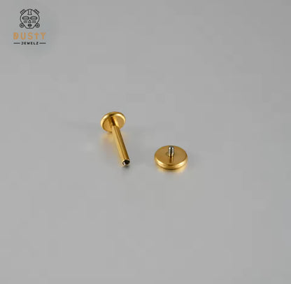 Flat Disc Labret Stud | Titanium | 16G
