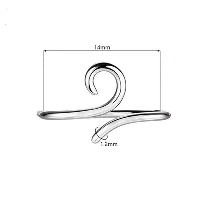 Spiral Bridge Piercing | 925 Sterling Silver | 16G