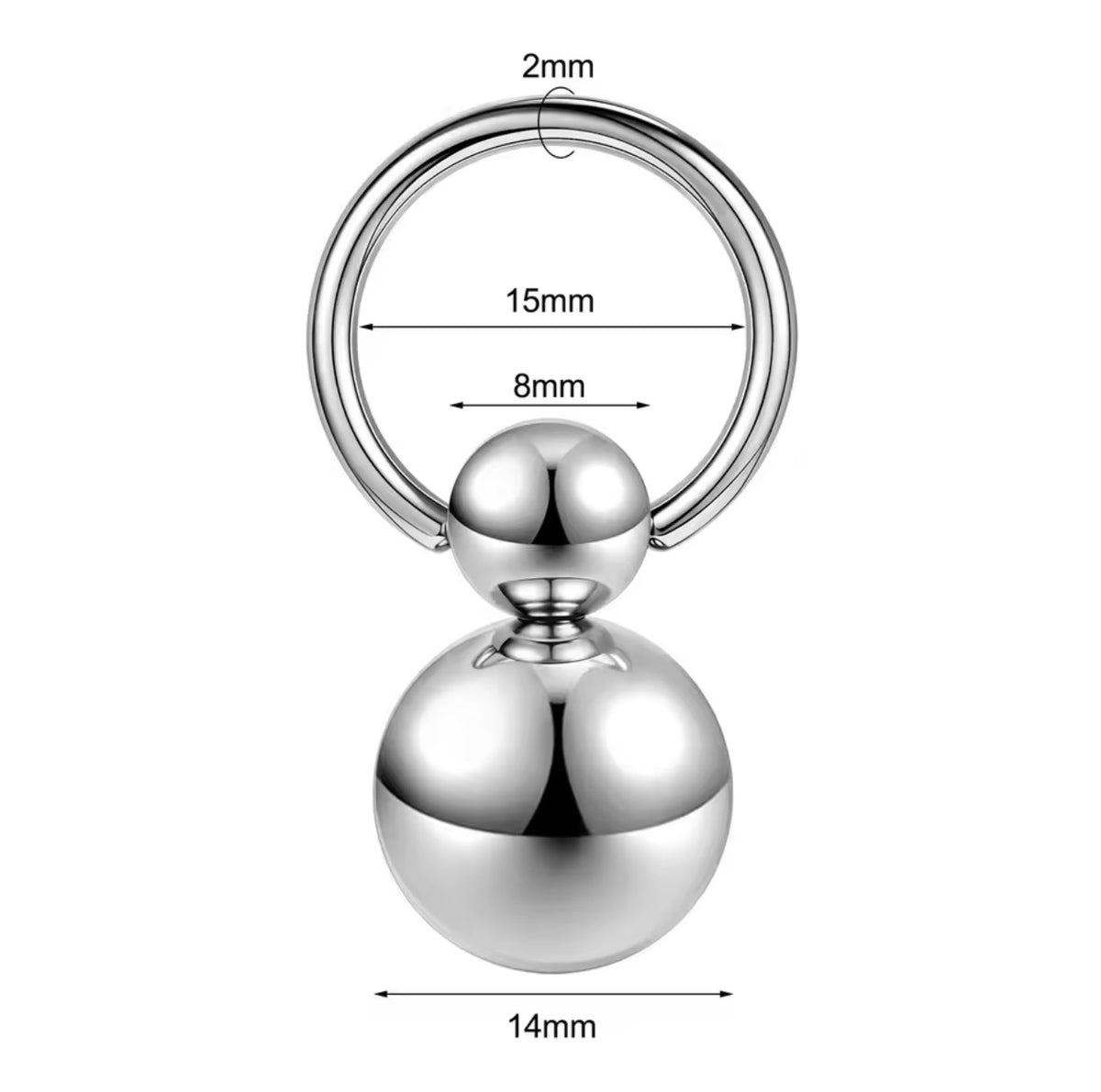 Ball Drop Captive Bead Rings | Single & Double Dangle