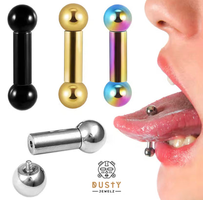 Heavy Gauge Straight Barbell | Tongue | Nipple Piercing Bar