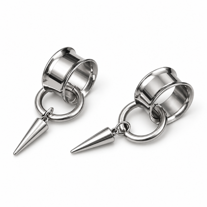 Spike Dangle Ear Tunnels with Removable Hinged Ring | 6–25mm