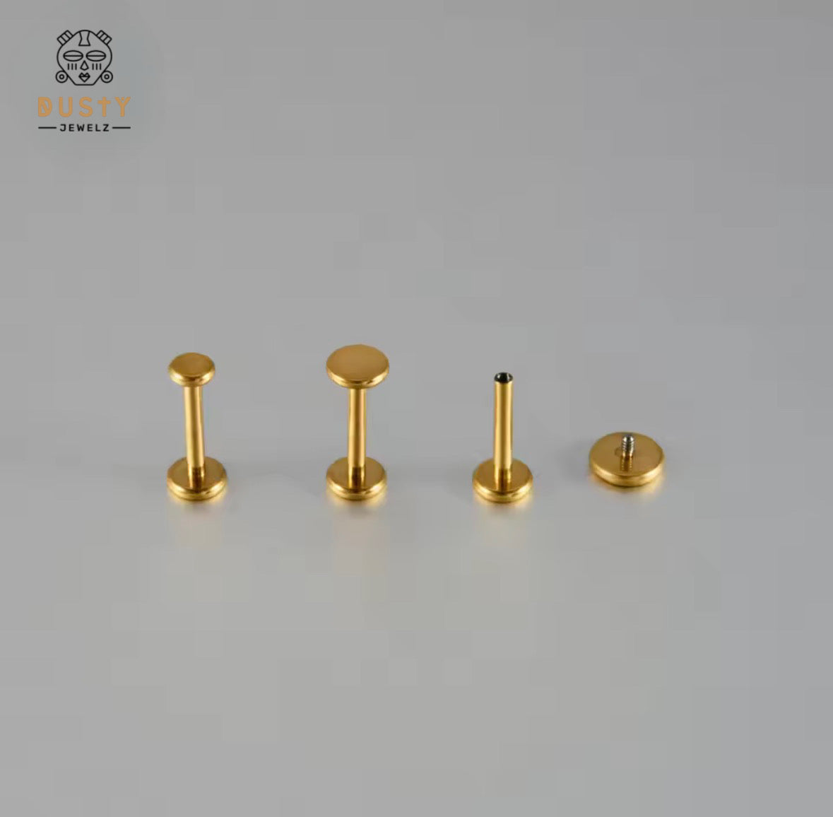 Flat Disc Labret Stud | Titanium | 16G