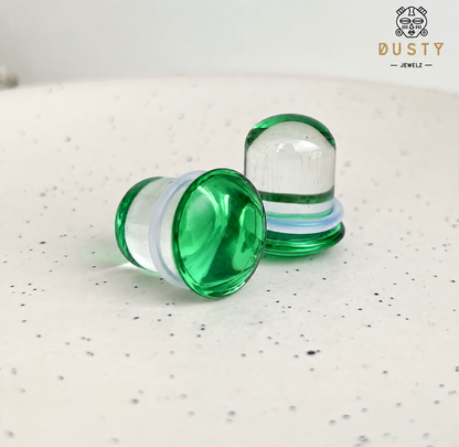 Glass Dead Stretching Plugs | Single Flare | Rubber O - Ring | 1.6-25mm