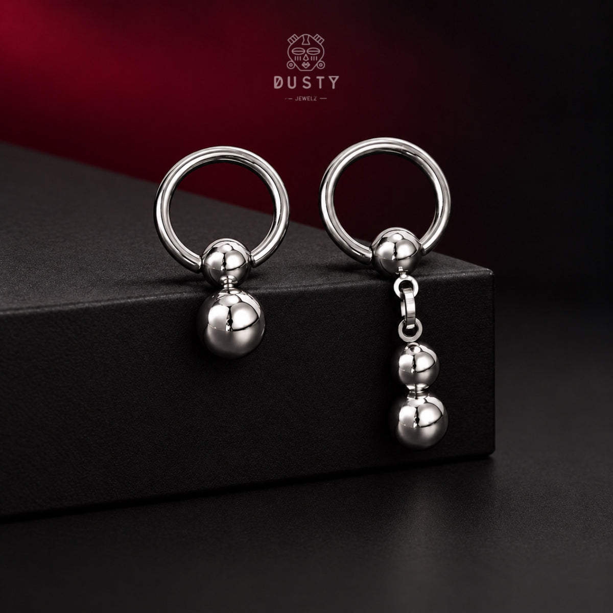 Ball Drop Captive Bead Rings | Single & Double Dangle