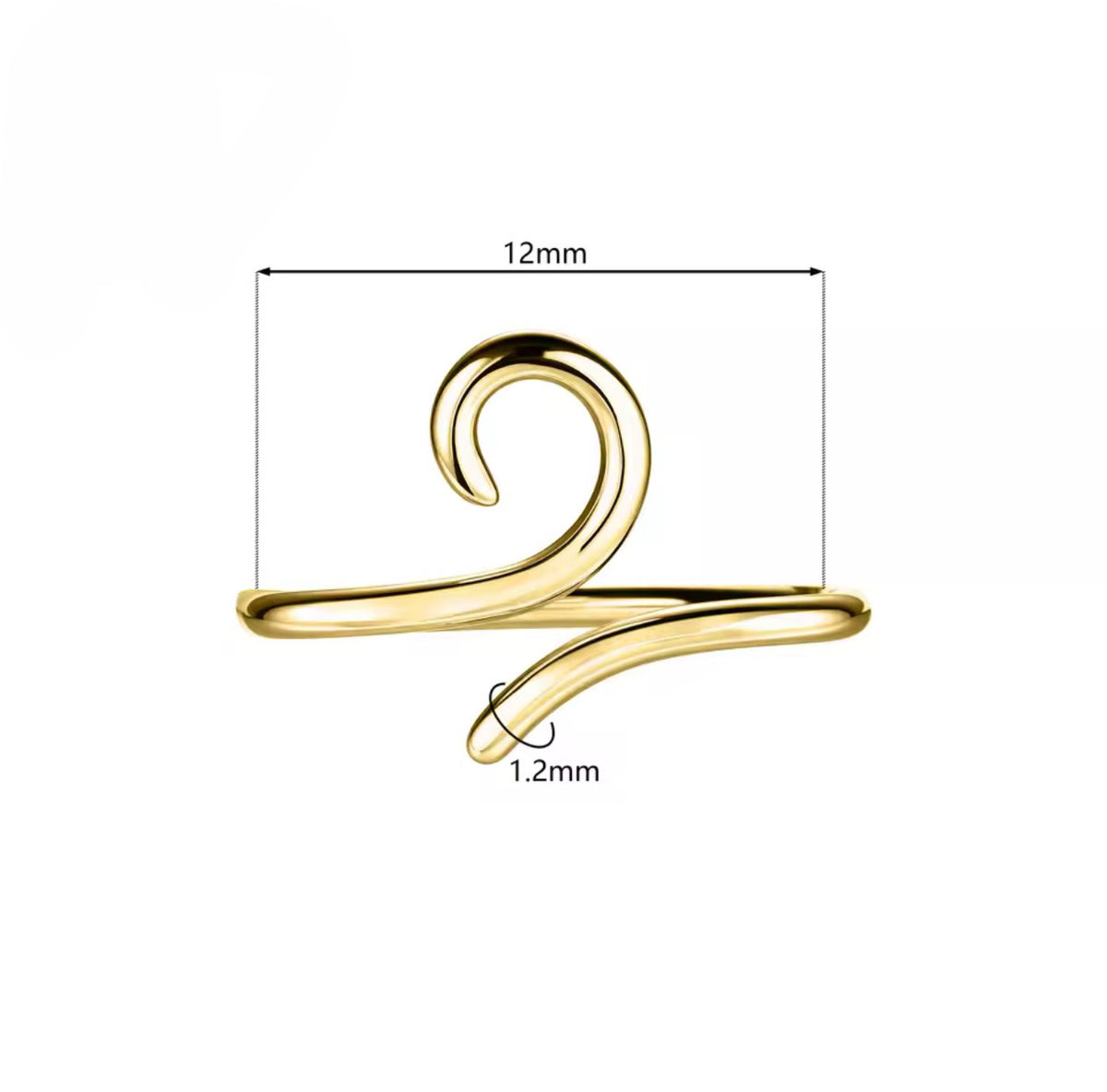 Spiral Bridge Piercing | 925 Sterling Silver | 16G