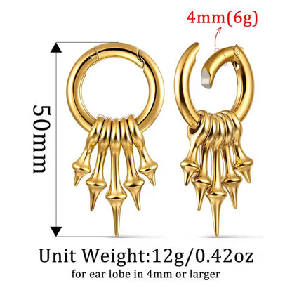 Spike Dangle Ear Weights | Stainless Steel