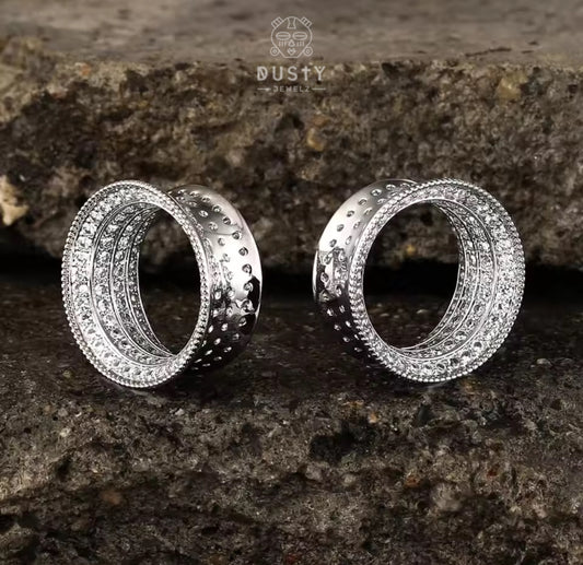 Crystal Paved Flared Stainless Steel Tunnels
