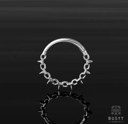 Spike Chain Hinged Septum Ring Clicker | G23