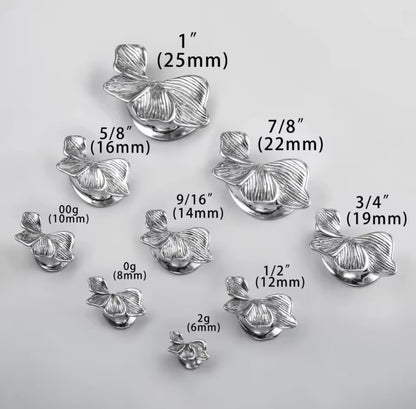 Flower Petal Saddle Ear Plugs – Stainless Steel
