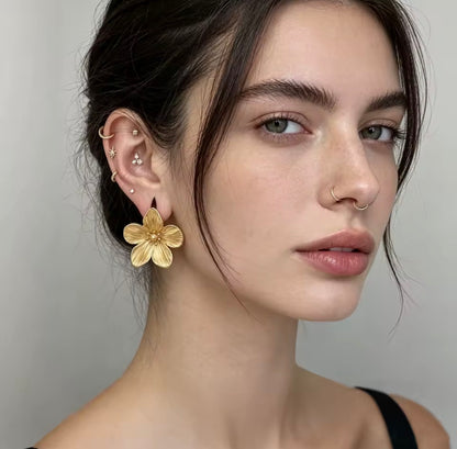 Floral Ear Weights for Stretched Ears | 12mm Lobe Hangers