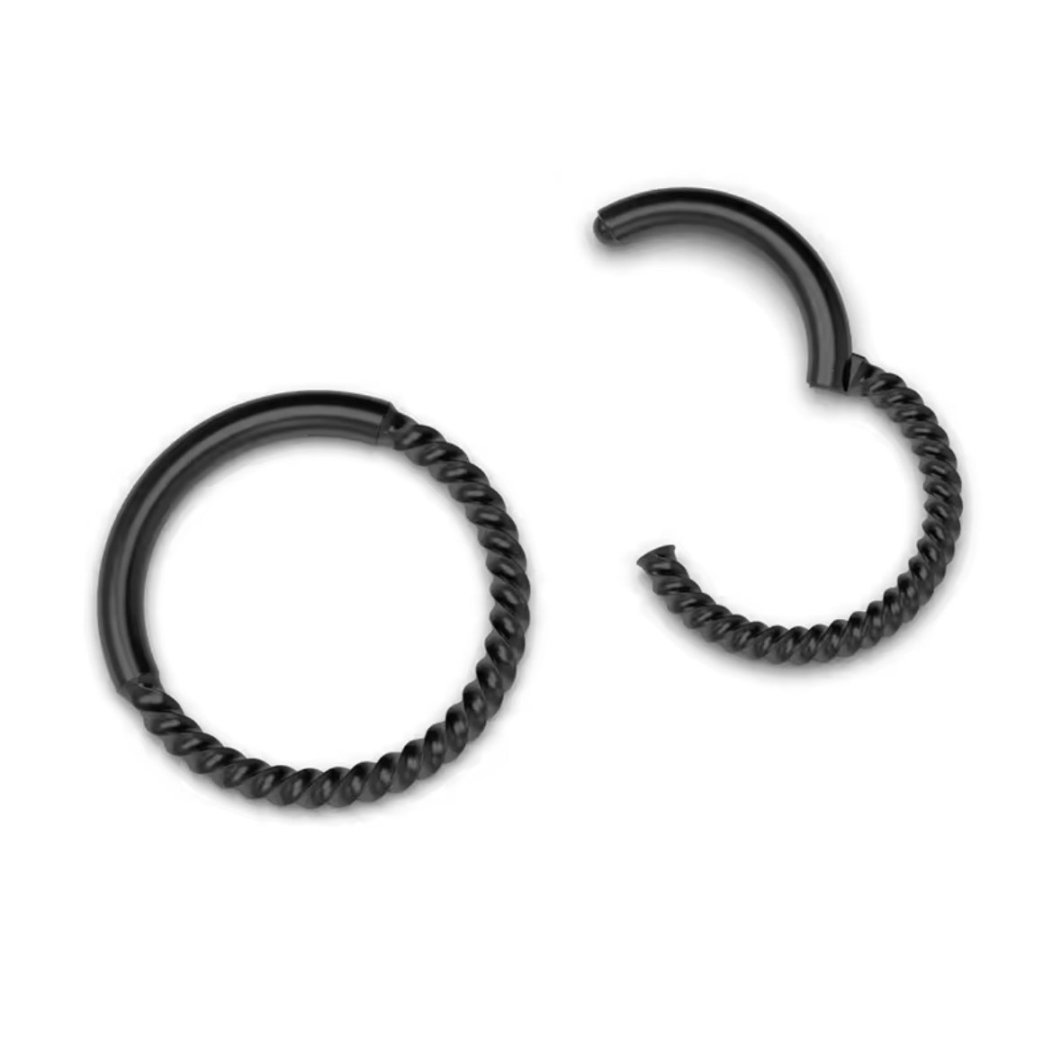 Rope Hinged Piercing Clicker Ring | Surgical Steel | 16G