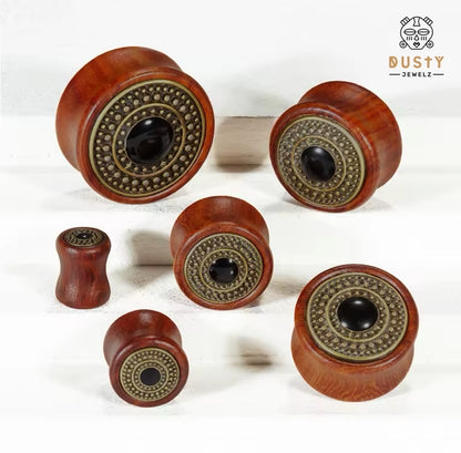 Tribal Organic Wood Plugs | Double Flare