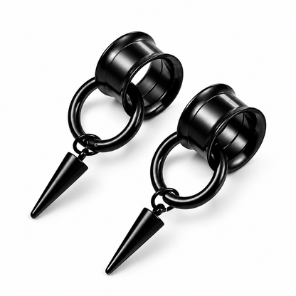 Spike Dangle Ear Tunnels with Removable Hinged Ring | 6–25mm