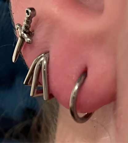 Triple Stack Teardrop Clicker | Layered Septum Ring