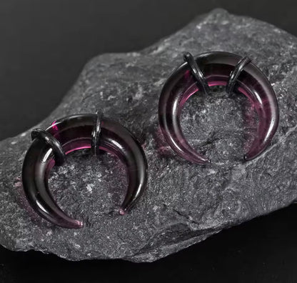 Glass Septum Crescent Pincher | Bull Taper | 6mm -10mm