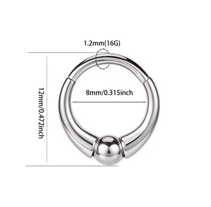 Chunky Captive Ball Clicker Ring | 16G Septum