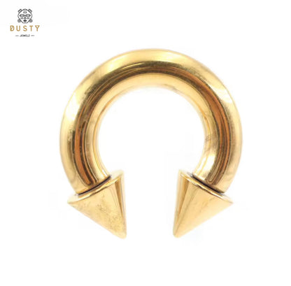 Spiked Circular Barbell | Heavy Gauged Horseshoe