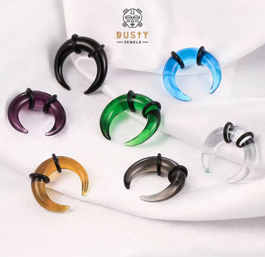 Glass Septum Crescent Pincher | Bull Taper | 6mm -10mm