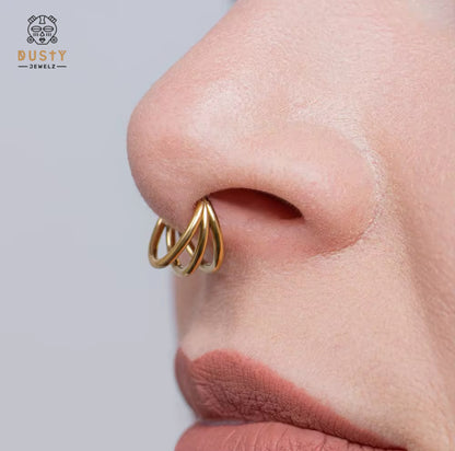 Triple Stack Hinged Clicker | 3 Layered Septum Ring