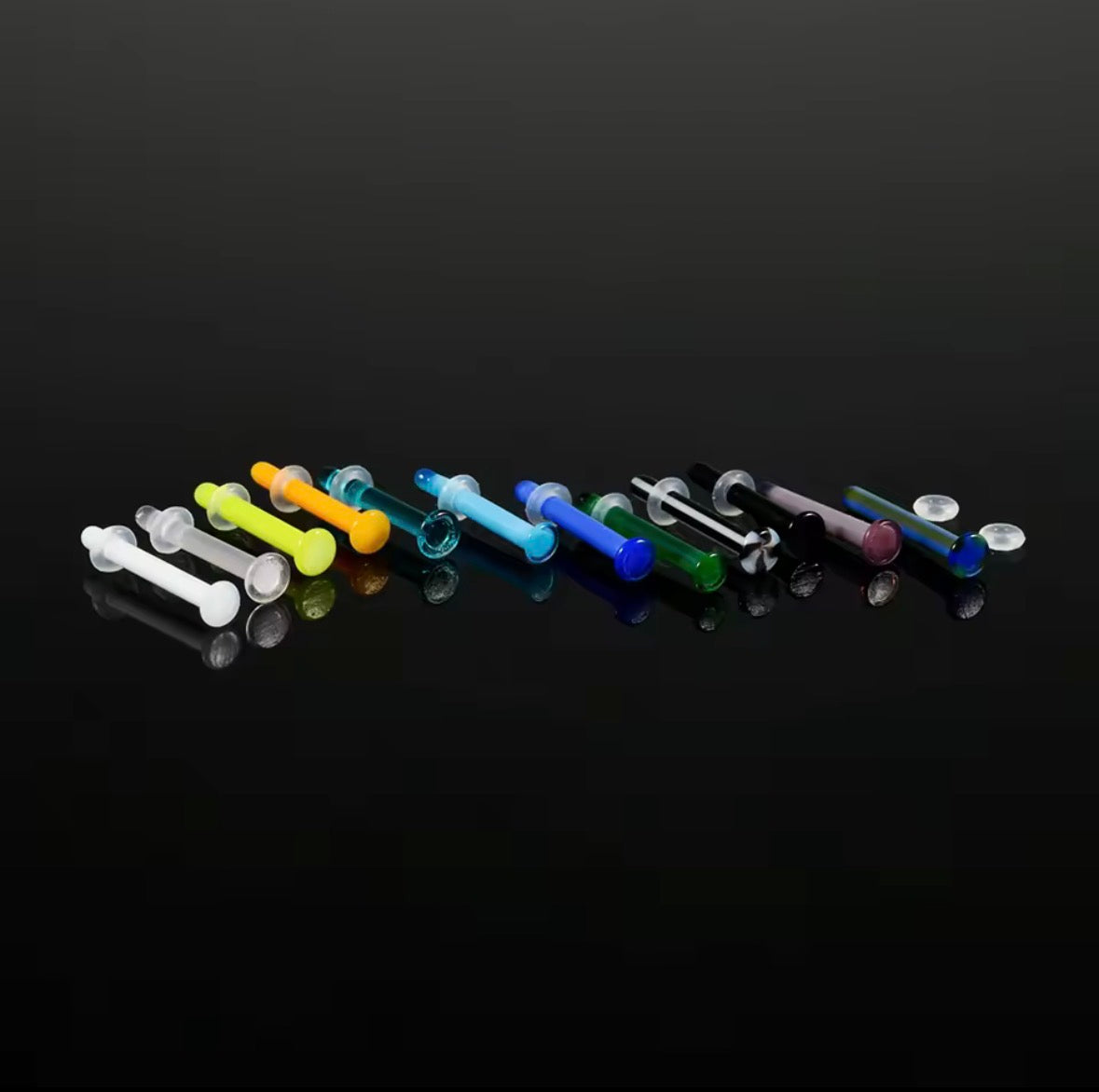 Glass Straight Bar Retainer | 18g-14g