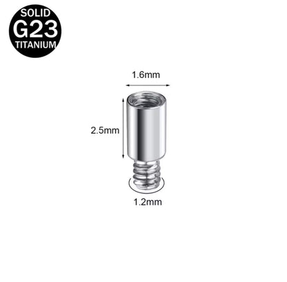 Titanium Threaded Piercing Bar Extension Connector