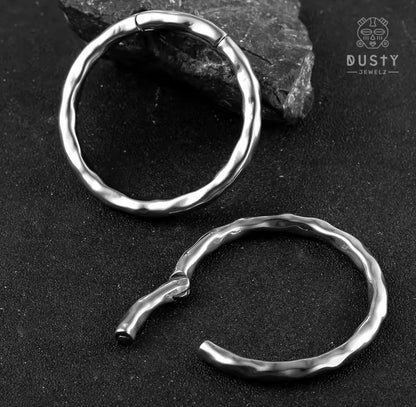 Hammered Hoop Ear Weights