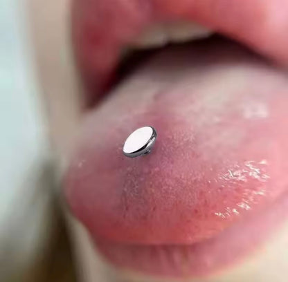 Flat Disc Labret Stud | Titanium | 16G
