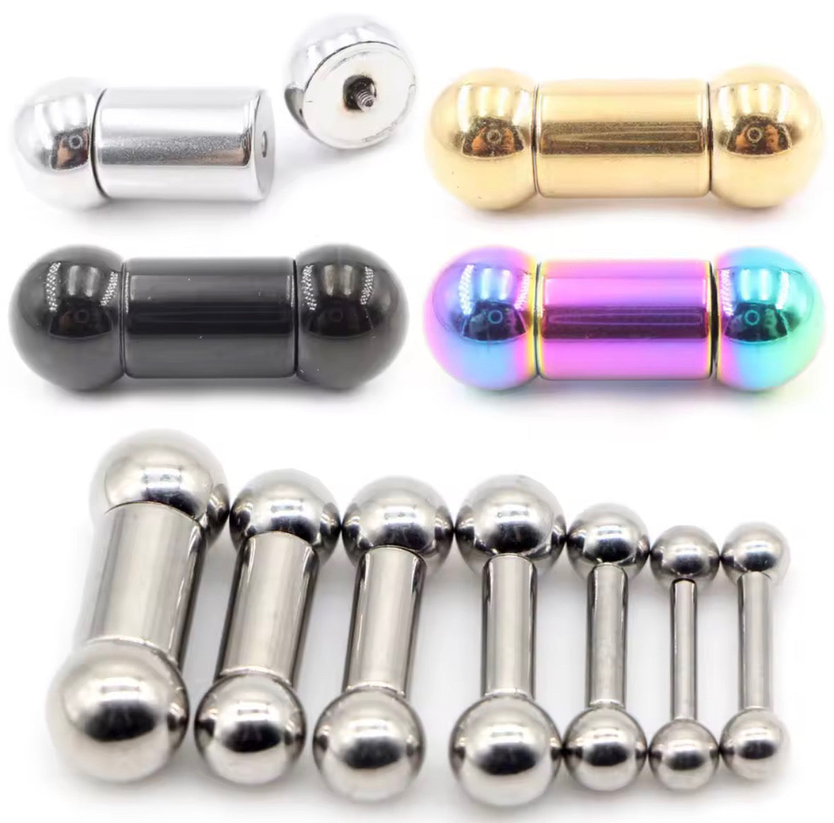 Heavy Gauge Straight Barbell | Tongue | Nipple Piercing Bar