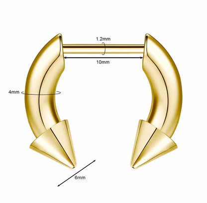 Faux Spike Septum Ring 16G – Stretched Illusion Look