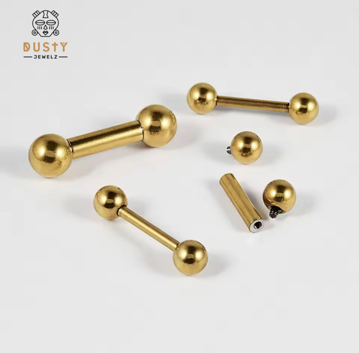 Heavy Gauge Straight Barbell | Tongue | Nipple Piercing Bar