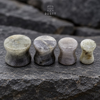 Spectrolite Stone Double Flared Plugs | 6–16mm